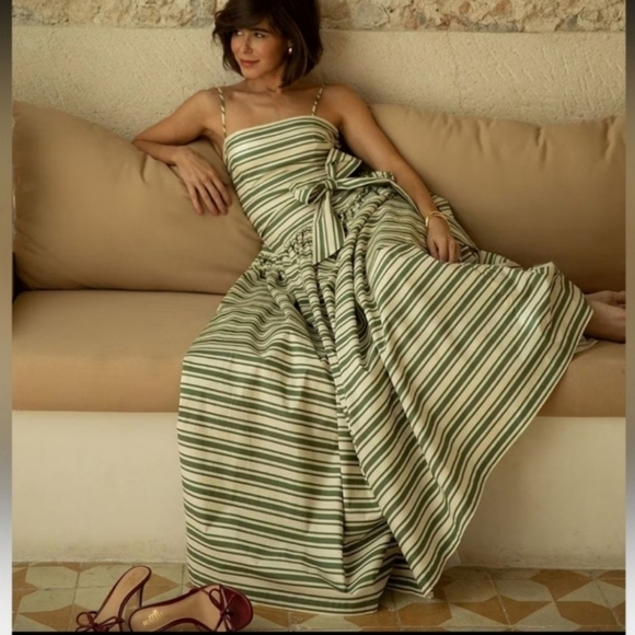 Antonio Melanix The Style Bungalow South Ocean Bow Detail Striped Maxi Dress - Picture 6 of 8